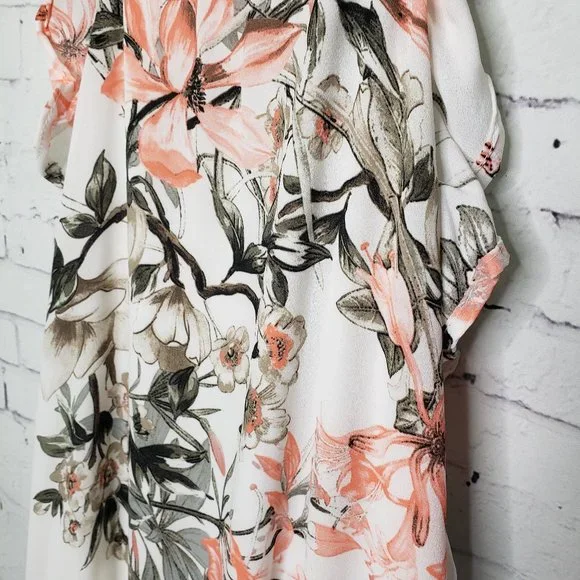 NWT Small Pink Lily Small Peach Love Floral Dress Boutique Wedding Guest Flowers - Picture 3 of 6